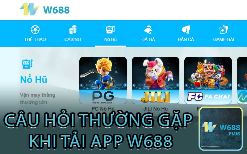 Câu hỏi thường gặp khi tải app w688